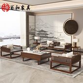 简约风古典禅意民宿客栈酒店别墅客厅 罗汉床 新中式 实木沙发组合