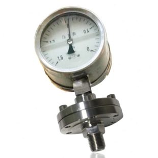 2NPT 双面显示不锈钢压力表螺纹连接隔膜全钢耐震YBN100 1.6MPA