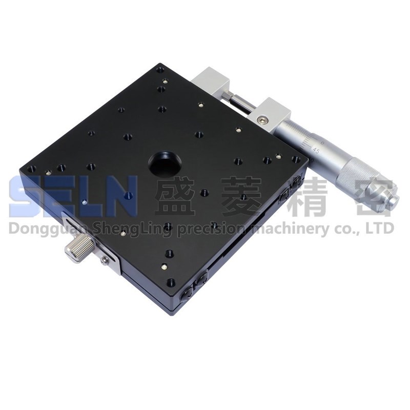 供应  X轴 LX1m00-R/精密型交叉导轨微调架 可调平台手动位移滑台
