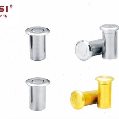 防尘器反弹按式插销美观纯铜门闩木门大门老式防盗防撬暗插销专配