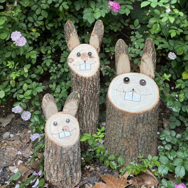 木质树桩兔子造型摆件户外花园景观名宿农场装饰幼儿园橱窗道具,家居饰品,户外/庭院摆件,淘宝优惠券,粉丝福利购,淘宝优惠卷