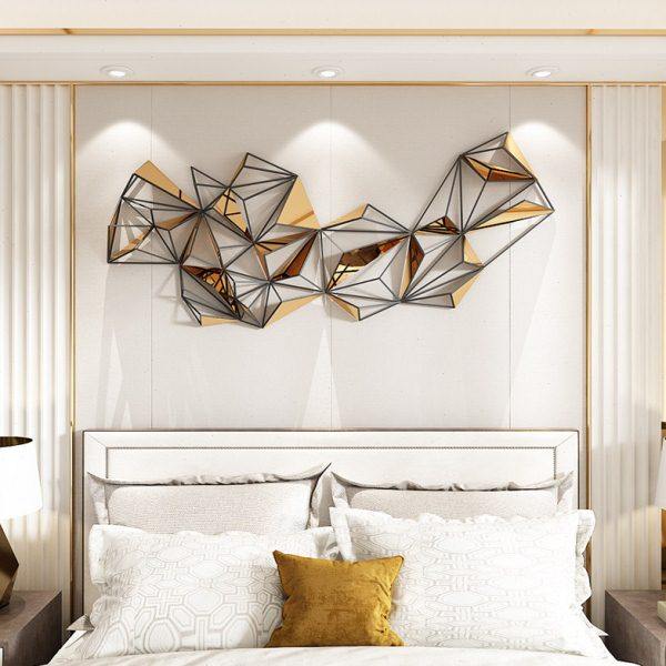 轻奢金属壁饰立体几何铁艺壁挂现代客厅创意沙发背景墙面装饰挂件,家居饰品,壁饰,淘宝优惠券,粉丝福利购,淘宝优惠卷