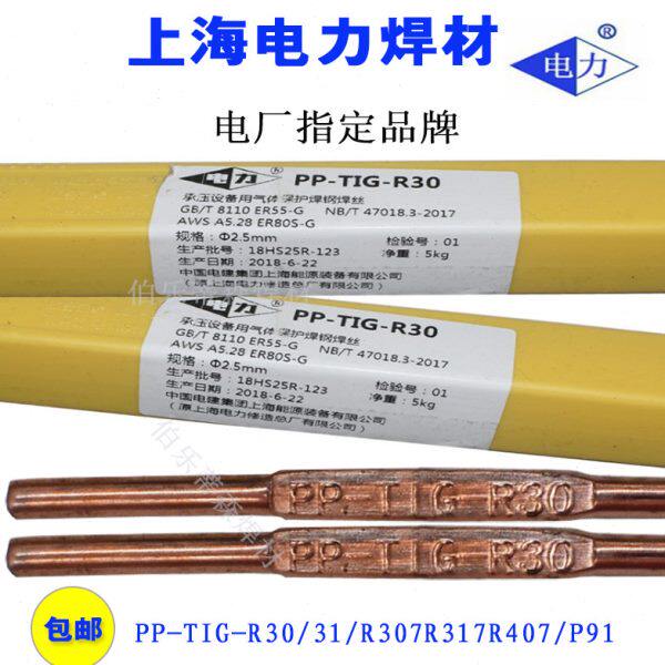 上海电力焊丝R30R31R40R307R317R407耐热钢P91T91E9015-B9电焊条