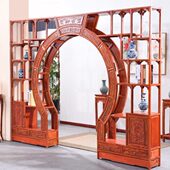 可定制明清仿古家具实木博古架月洞门多宝阁古董架展示架中式 隔断