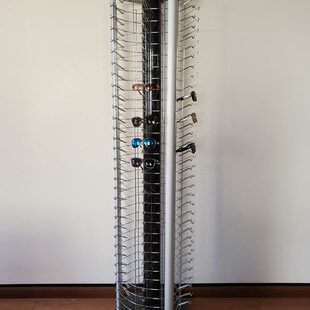 美意达 超高展示架 大容量货架 可旋转可移动眼镜陈列架