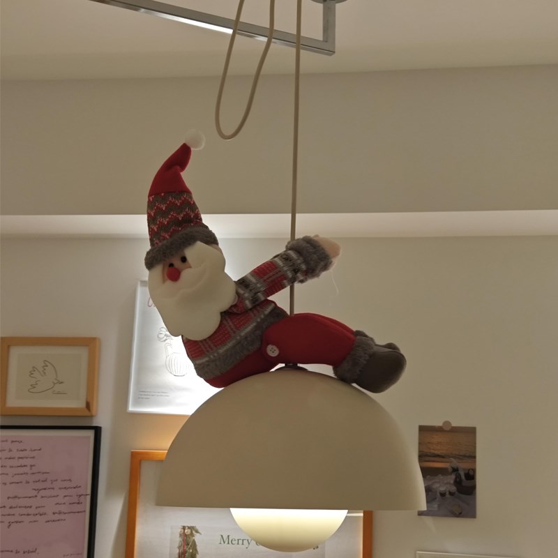 圣诞节装饰场景布置房间卧室w装扮道具新年挂饰挂件圣诞老人窗帘