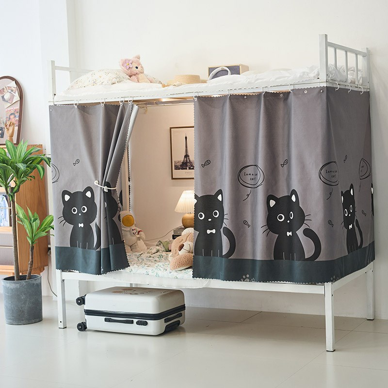 架子床遮挡帘床幔床围床帐帘床布大学生I寝室上下铺遮光布帘子一