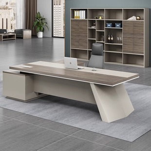 简约现代办公家具老板桌总经理办公桌椅组合单人大班台总裁主管桌