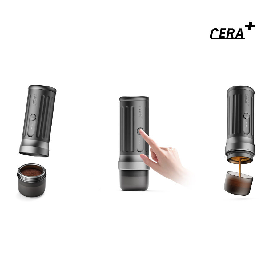 CERA香之君胶囊便携式咖啡机意式小型家用迷你户外无线全自动手持