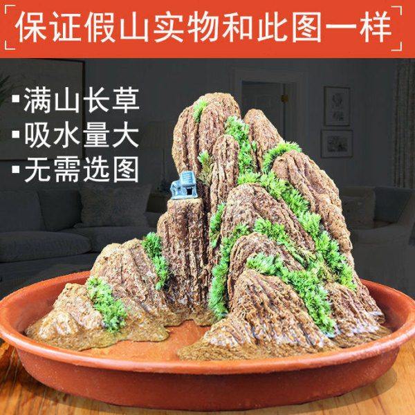 观沧海假山盆景吸水石上水石摆件鱼缸流水造景室内微景观奇石婕琦,家居饰品,户外/庭院摆件,淘宝优惠券,粉丝福利购,淘宝优惠卷