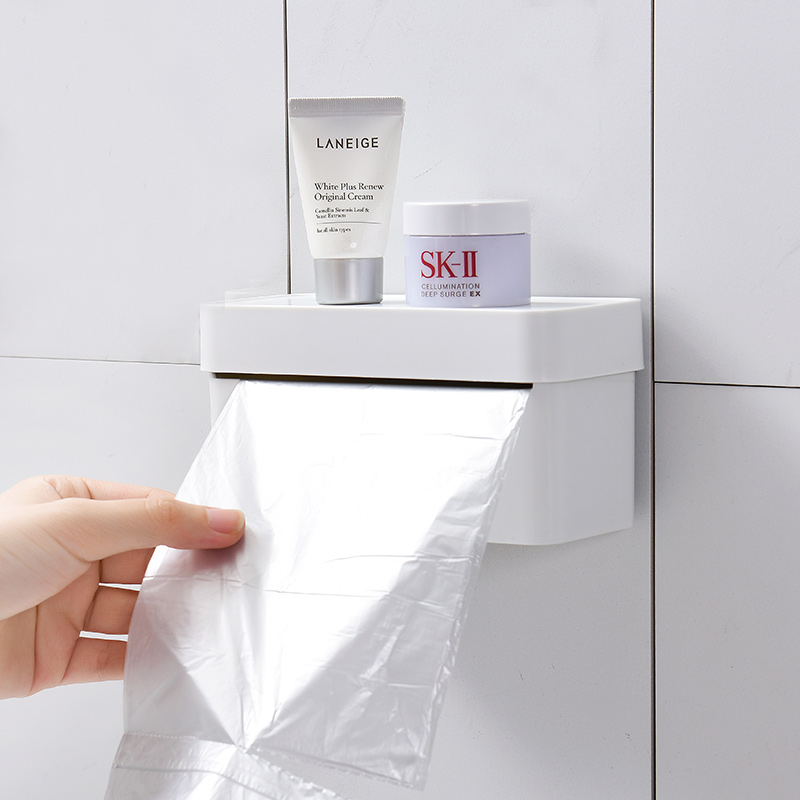 垃圾袋收纳盒塑料袋抽取壁挂式厨房I储物盒装垃圾袋的整理盒子