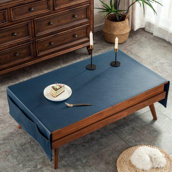 北欧茶几垫家用可收纳餐桌桌布防水防油免洗皮革PU纯色简约茶几巾,居家布艺,茶几垫,淘宝优惠券,粉丝福利购,淘宝优惠卷