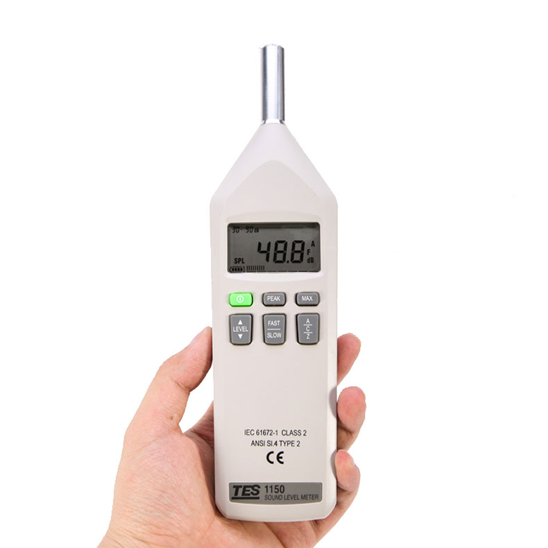 台湾泰仕TEfS-1150/1151噪声计声级计 手持式户外噪音测试仪分贝