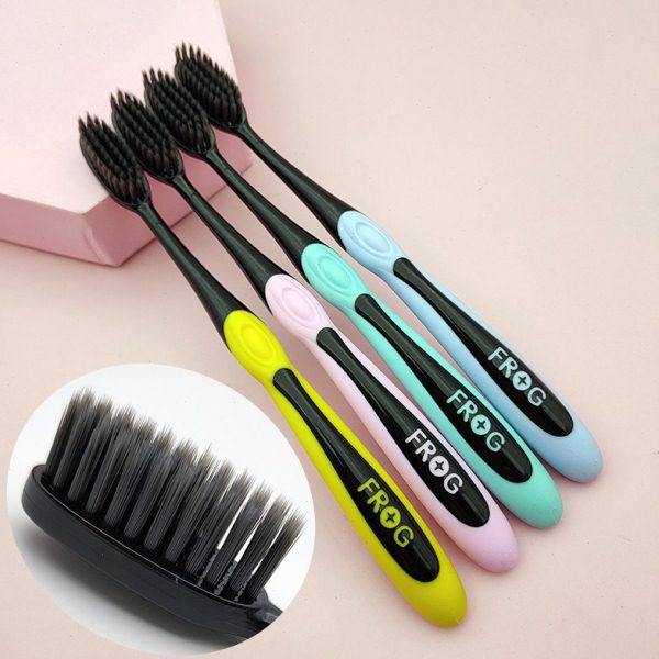 青蛙牙刷软毛超细软抑菌大人家用大头宽大碳纤维竹炭男士家庭包邮