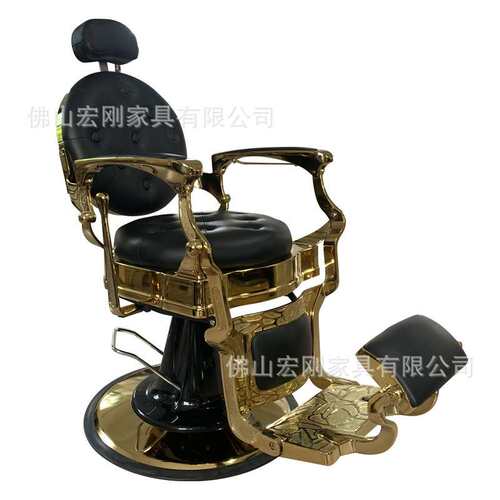 barber男士复古油头椅子美发理发店发廊专用可放倒修面剪发座椅