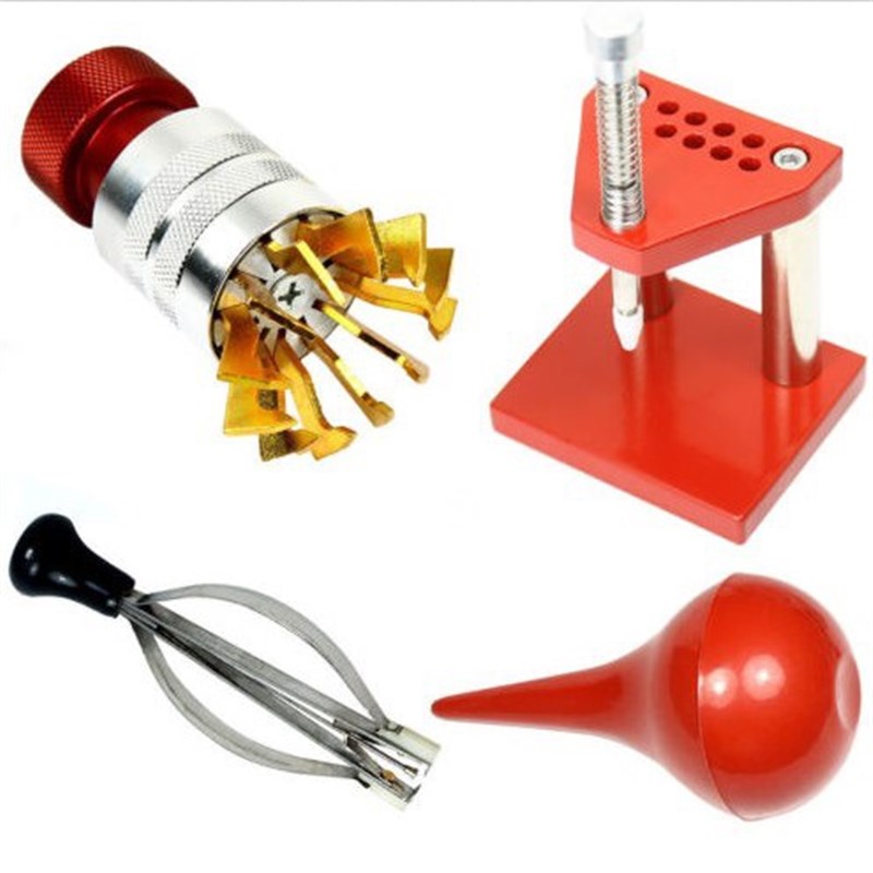 修表工具/5pcs套装修q表工具/起胶机+压针器+弹力起针钳+吹尘球/