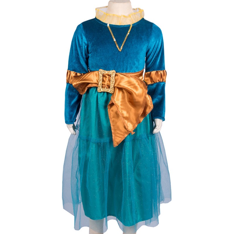 万圣节儿童勇敢传说cos服梅莉达装扮派对服饰动漫舞台Y表演出服装