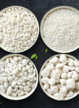 50斤白色石子枯山水造景细沙鹅卵石黑色砾石室内庭院花园铺路装饰