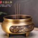 纯铜香炉蚊香炉摆件办公室檀香炉茶桌特大号香薰炉客厅古代香炉