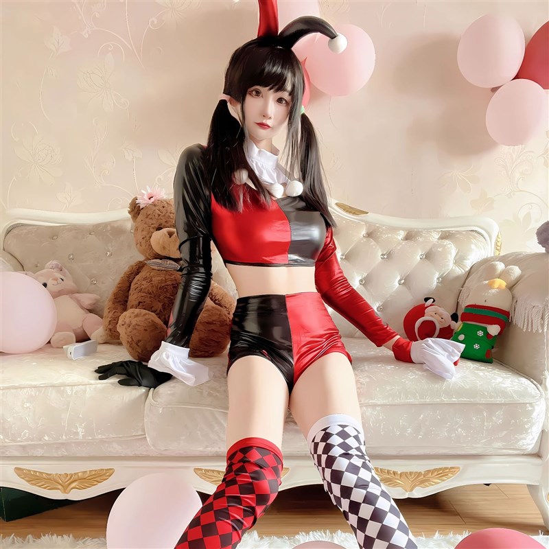 新款万圣节服装COS马戏团v滑稽小丑服动漫哈利奎恩舞台表演服女