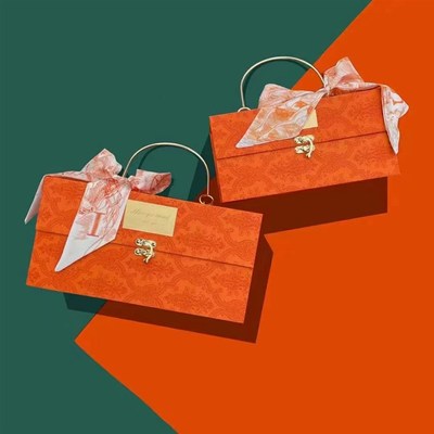 伴手礼盒结婚包装盒生日礼盒送伴娘E礼物盒子大号高端手提翻盖礼