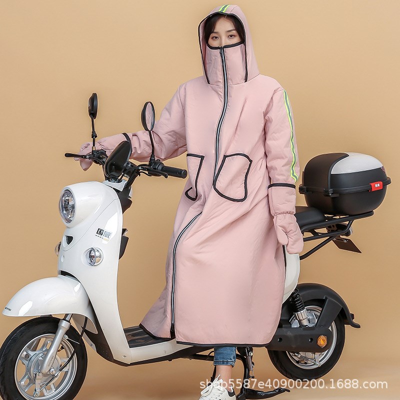 冬季防寒电动三轮车m挡风被 防水防风罩加绒加厚骑行电瓶车挡风衣