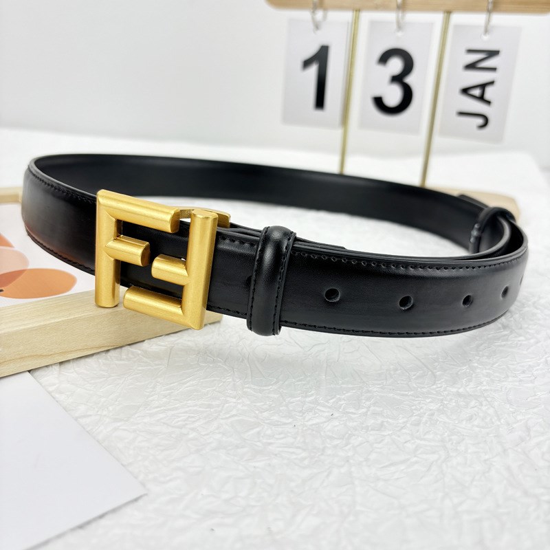 小众双FF扣头真k皮女款复古百搭配牛仔裤西装裤装饰腰带女牛皮带