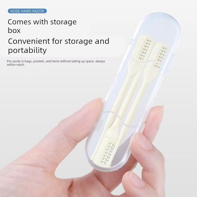 双头旋转鼻毛刀手动清理剃刀专用鼻毛修剪器男生鼻孔修剪神器掏耳