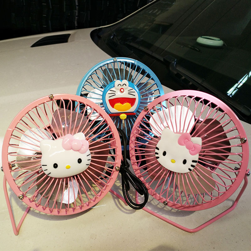 创意学生电脑4寸 USB卡通金属铝叶风扇铁艺桌面宿舍小电扇家用