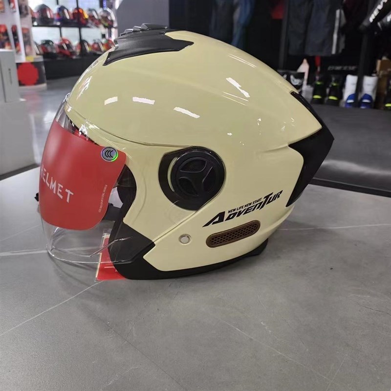 3C认证电动摩托车头盔男女士四季通用安全帽春秋适用四分之三半盔