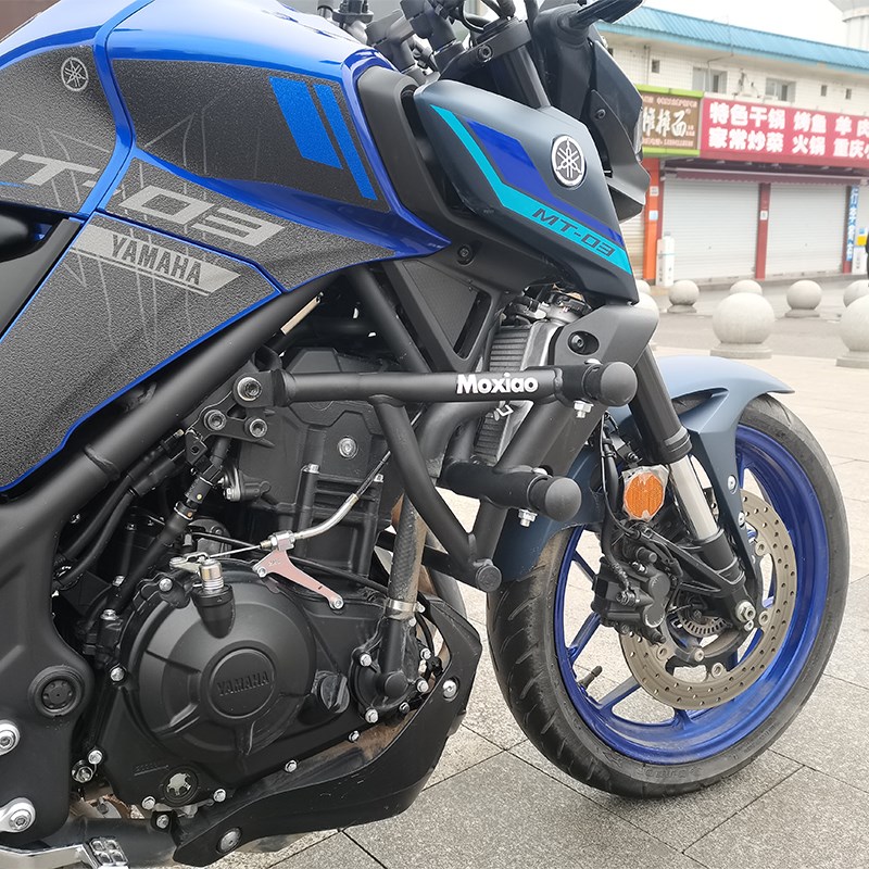 适用于雅马哈MT03保险杠弹簧竞技杠防摔护杠发动机保护架改装配件
