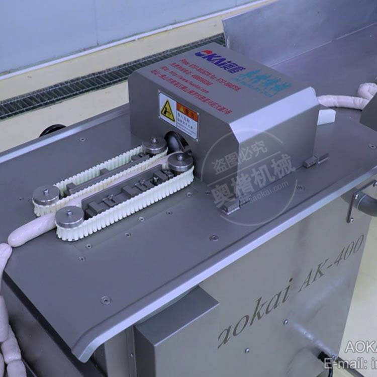 大型商用电动纯肉肠绕线机 香肠全自动扎线机