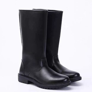 新款男女阅兵靴长筒靴高筒靴升旗靴仪仗队靴子马靴春款演出靴英伦