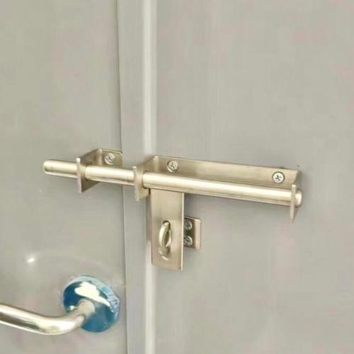 木门卡扣免打孔门栓锁扣明装锁铁门加厚防盗门老式门锁304不锈钢