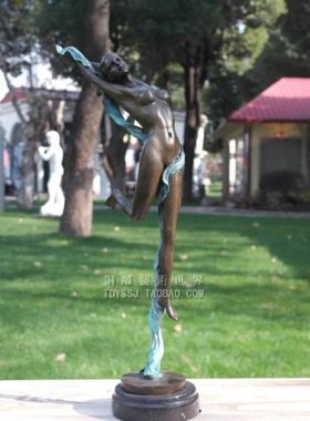 全铜雕塑舞姿舞蹈创意家居装饰品电视酒柜玄关展示架办公室摆件