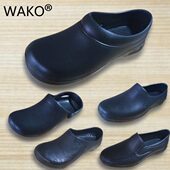 防滑防水防油耐磨后厨工专用鞋 工作鞋 男 防滑厨房鞋 滑克WAKO厨师鞋