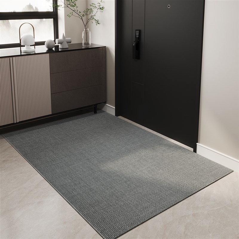 日系彷麻编织2MM不卡门入户超薄款地毯吸水防滑布艺玄关电梯地垫