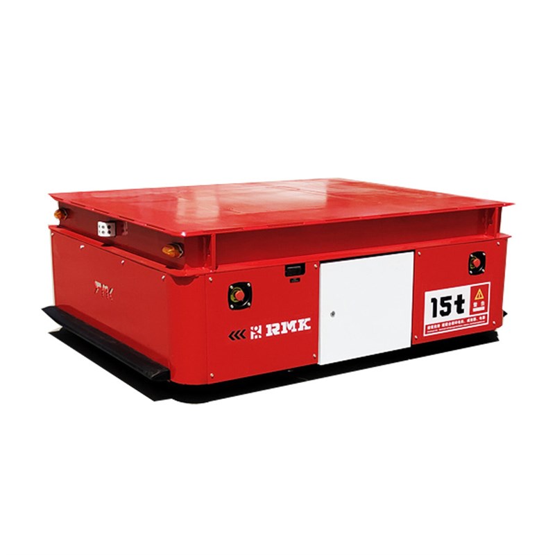 电动带升降台无轨胶轮车10吨石材搬运无轨地平车睿迈科无轨平板车