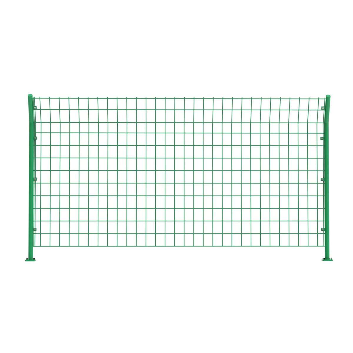 桃型柱护栏网三角折弯护栏围栏公路铁路安全防护铁丝网水库围栏