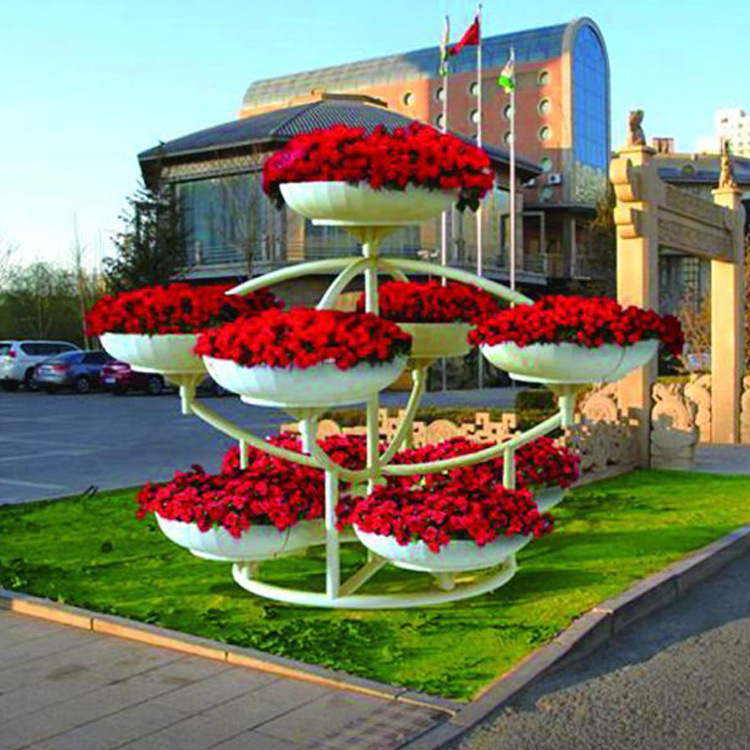 户外大型铁艺花架 城市园林景观艺术花架 各类型花架