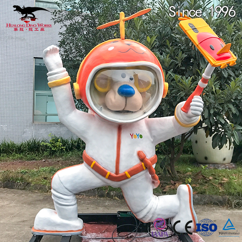 模型玩具创意卡通小狗宇航员大型雕塑装置艺术商场影院广场美陈