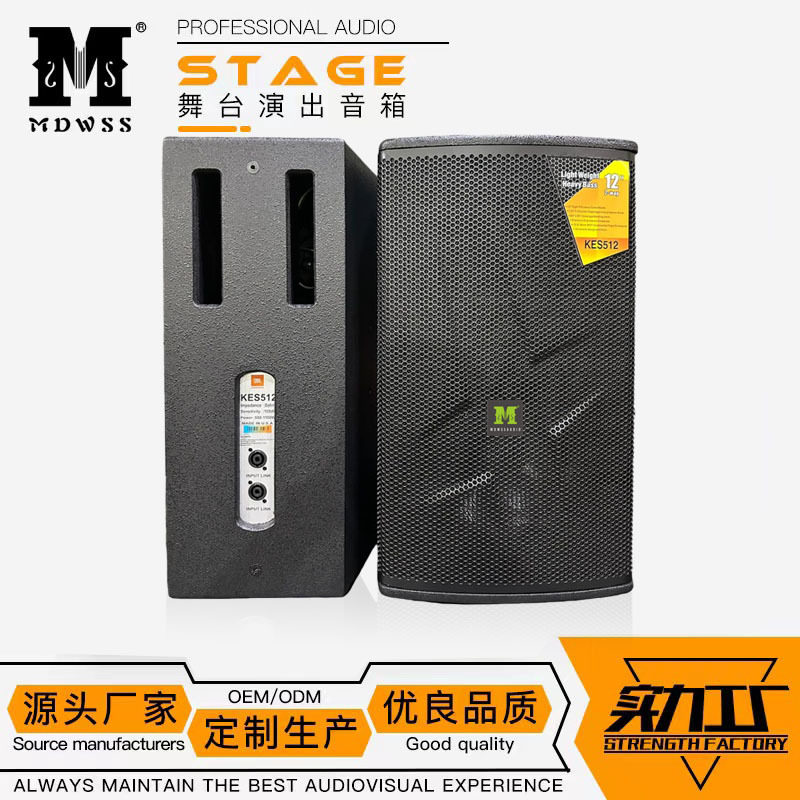 KES512单12英寸专业娱乐音箱KTV家庭K歌娱乐会议音响speakers木质