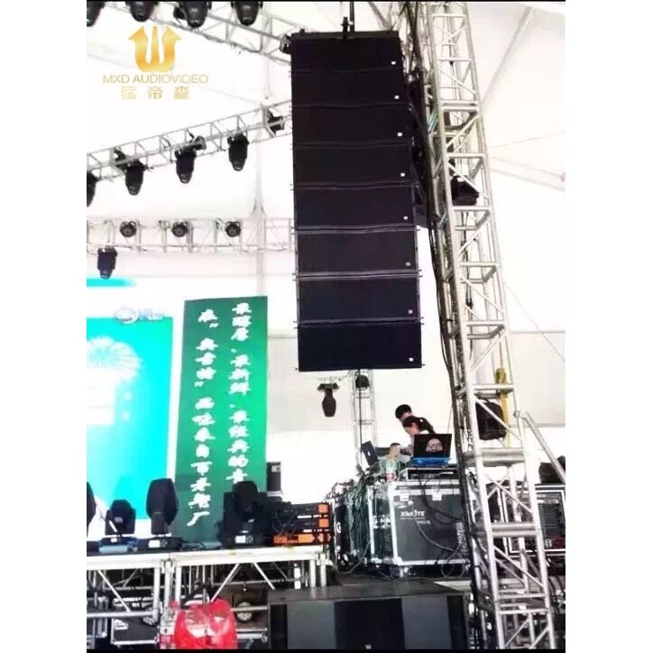 户外专业舞台线阵音箱 无源音响功放数字调音台 双10寸线阵音箱