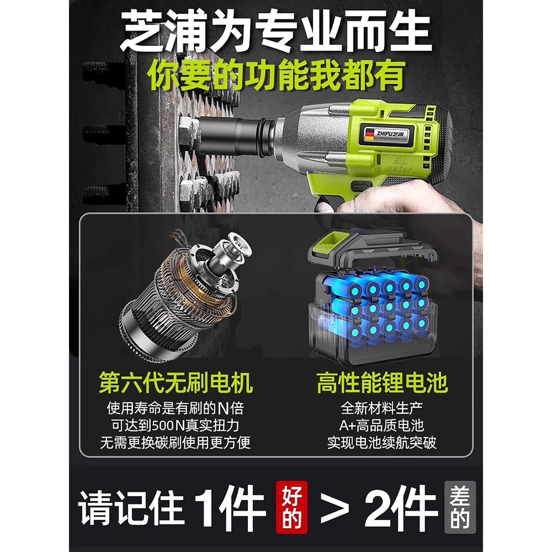 电动扳手大扭力风炮无刷多功能转换头冲击汽修工具架子工专用套筒