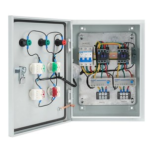 两台风机独立控制2路电机水泵启动停止电控箱380V缺相过载保护柜