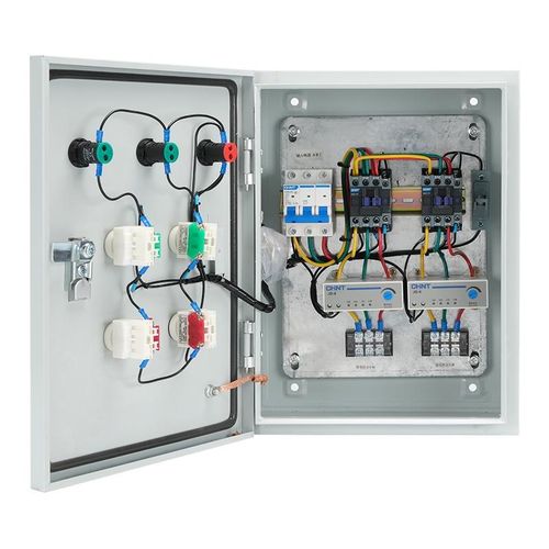 两台风机独立控制2路电机水泵启动停止电控箱380V缺相过载保护柜