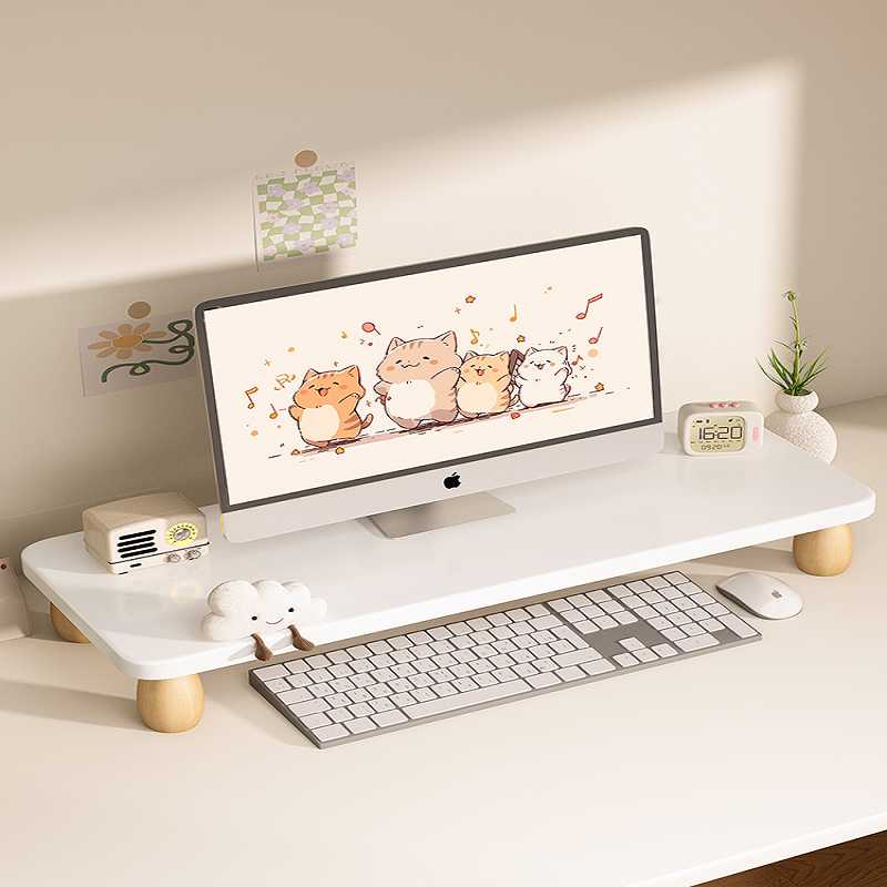 台式电脑高架桌面显示器支架工作站笔记本支撑架存储和组织架