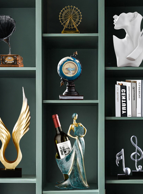 欧式复古客厅餐厅酒柜装饰品现代创意小摆件办公室电视柜家居摆设