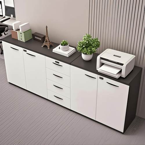 文件柜矮柜带锁杂物柜储藏柜落地柜打印机放置柜边柜办公室柜子