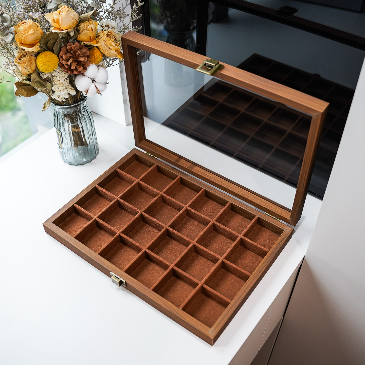 24位分格大容量首饰收纳盒